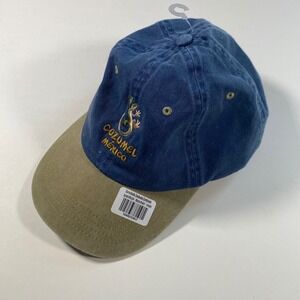dkps Gorras Cozumel Mexico Gecko Embroidered Blue Khaki Baseball Cap Hat NEW